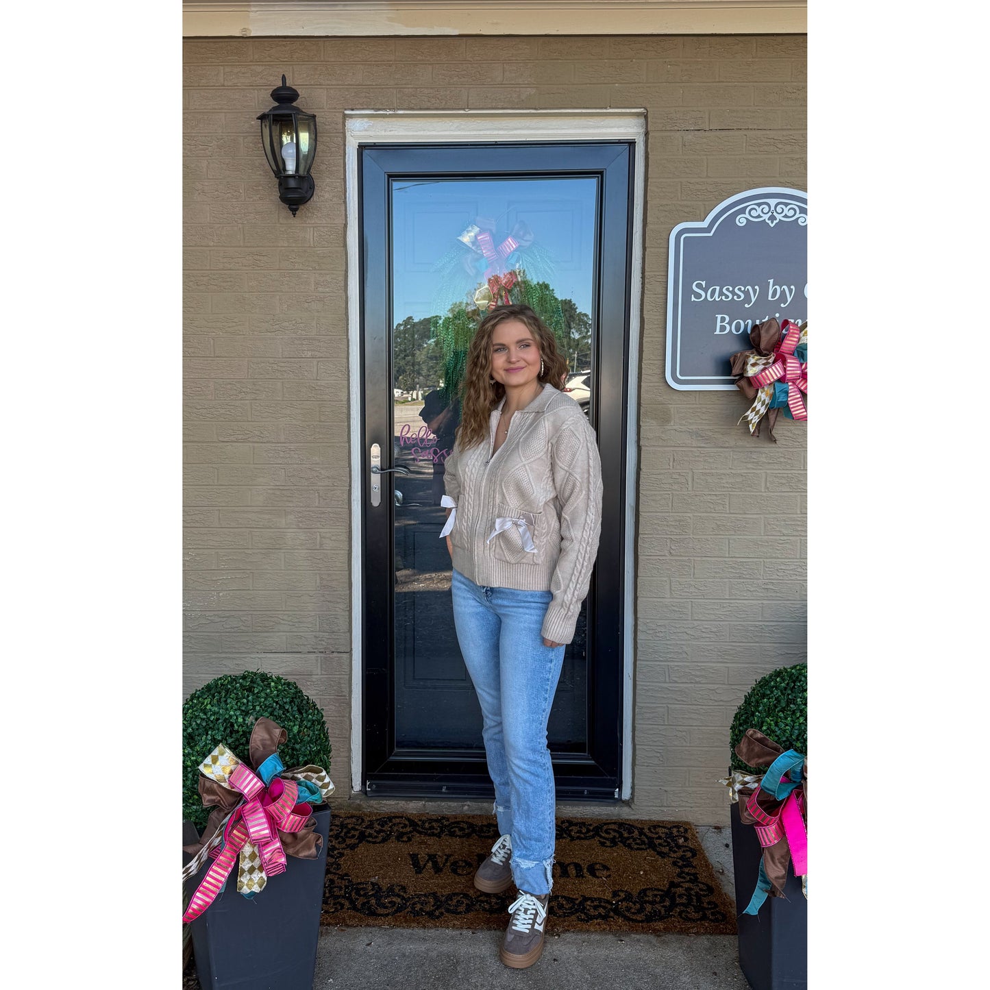 Hayden Knit Jacket, Taupe