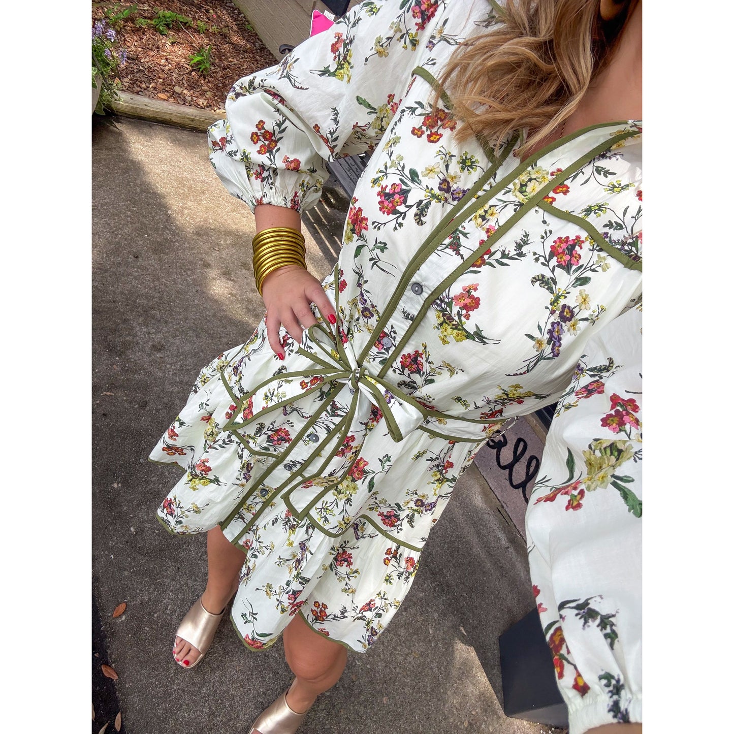 Ainsley Floral Mini Dress, Ivory Multi