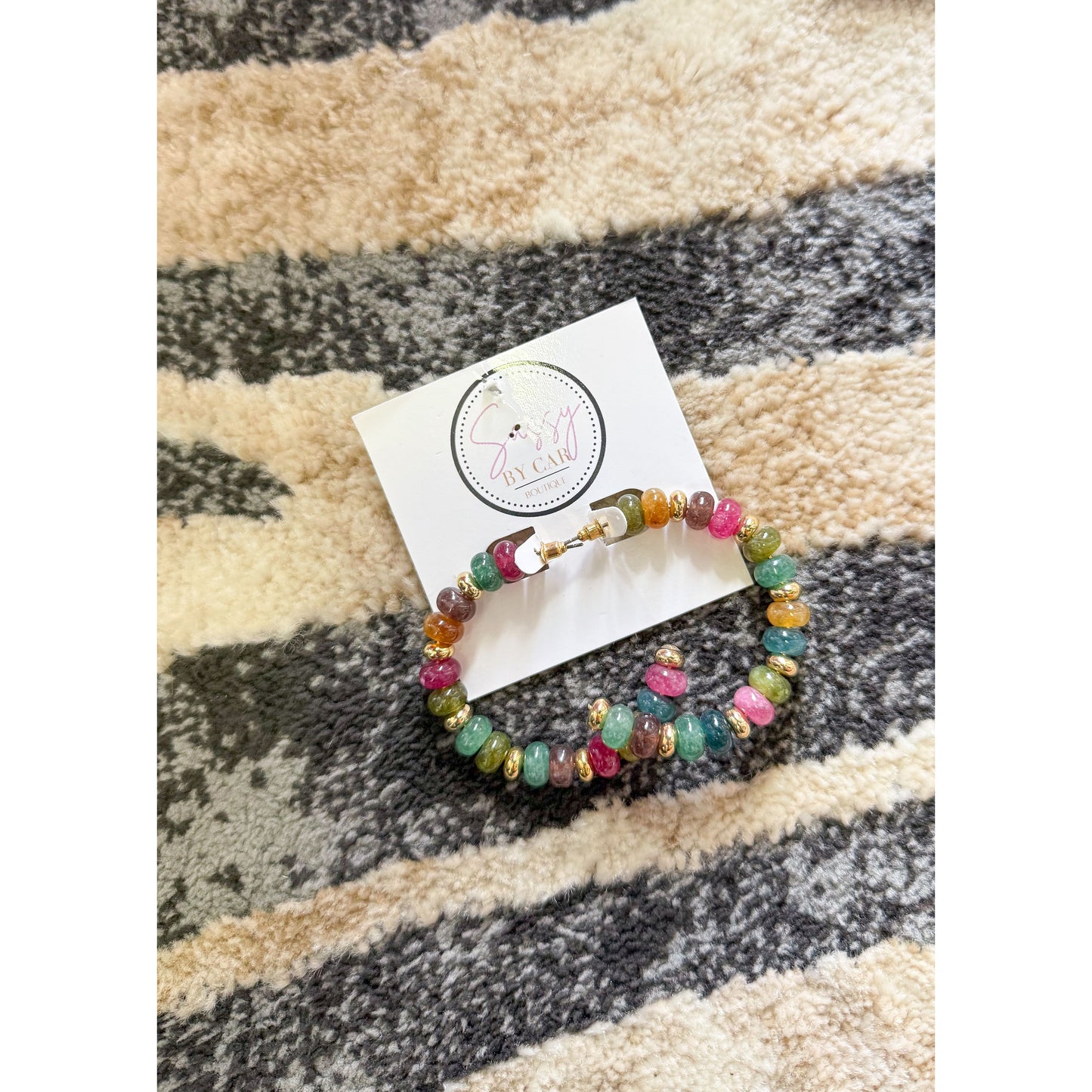 Beaded Hoops
