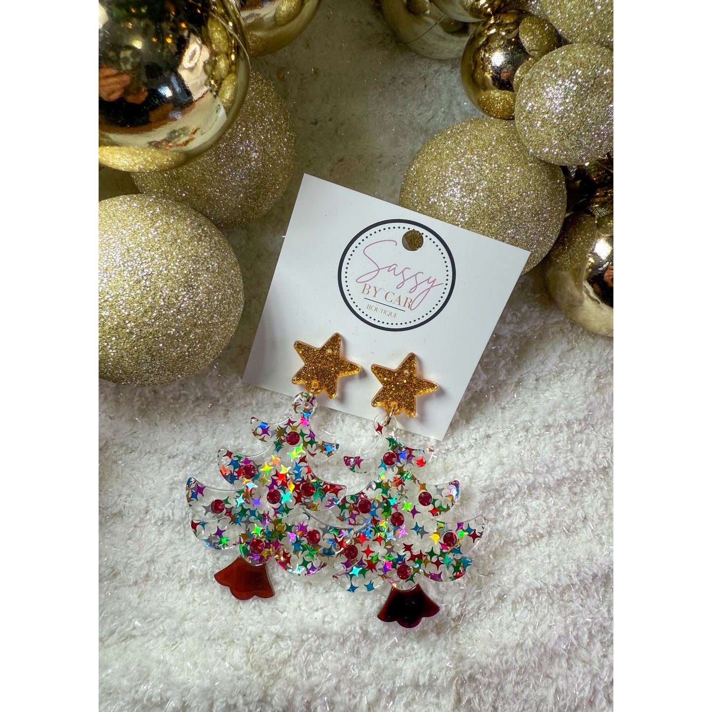 Acrylic Tree Earrings