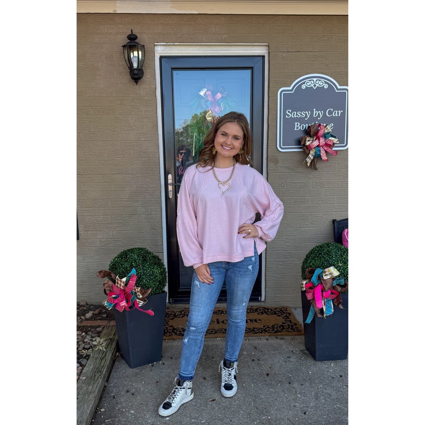 Oversized Pink Lightweight Top
