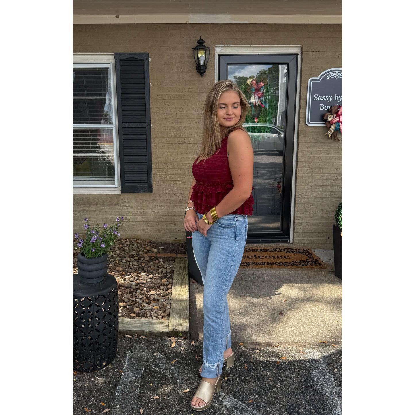 Danna Top, Burgundy