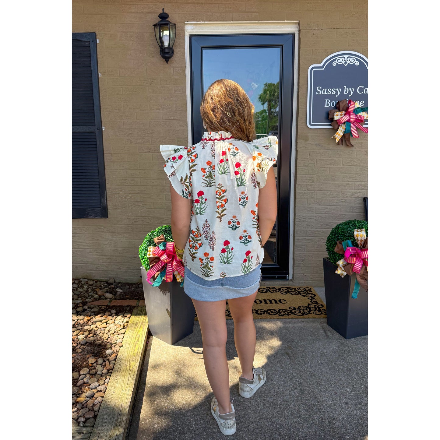 Madelyn Blouse, Ivory Multi
