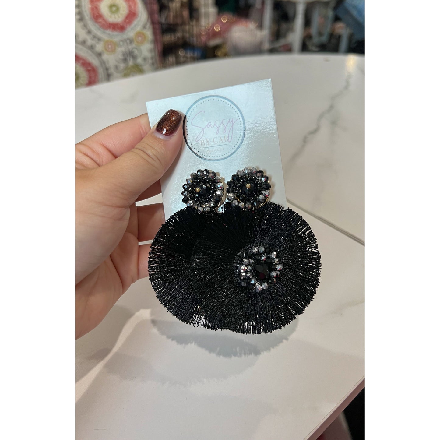 Black Detail Earrings