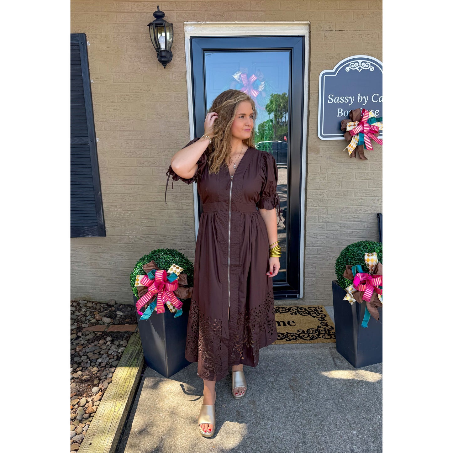 Kinsley Midi Dress, Chocolate