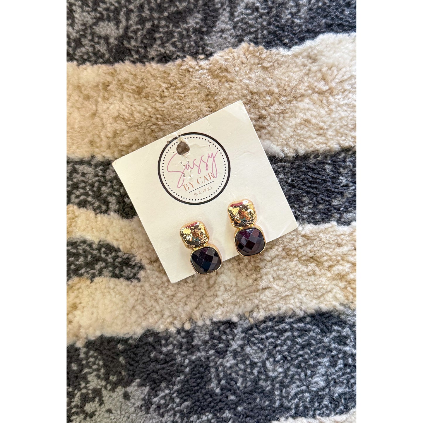 Black Jeweled Earrings