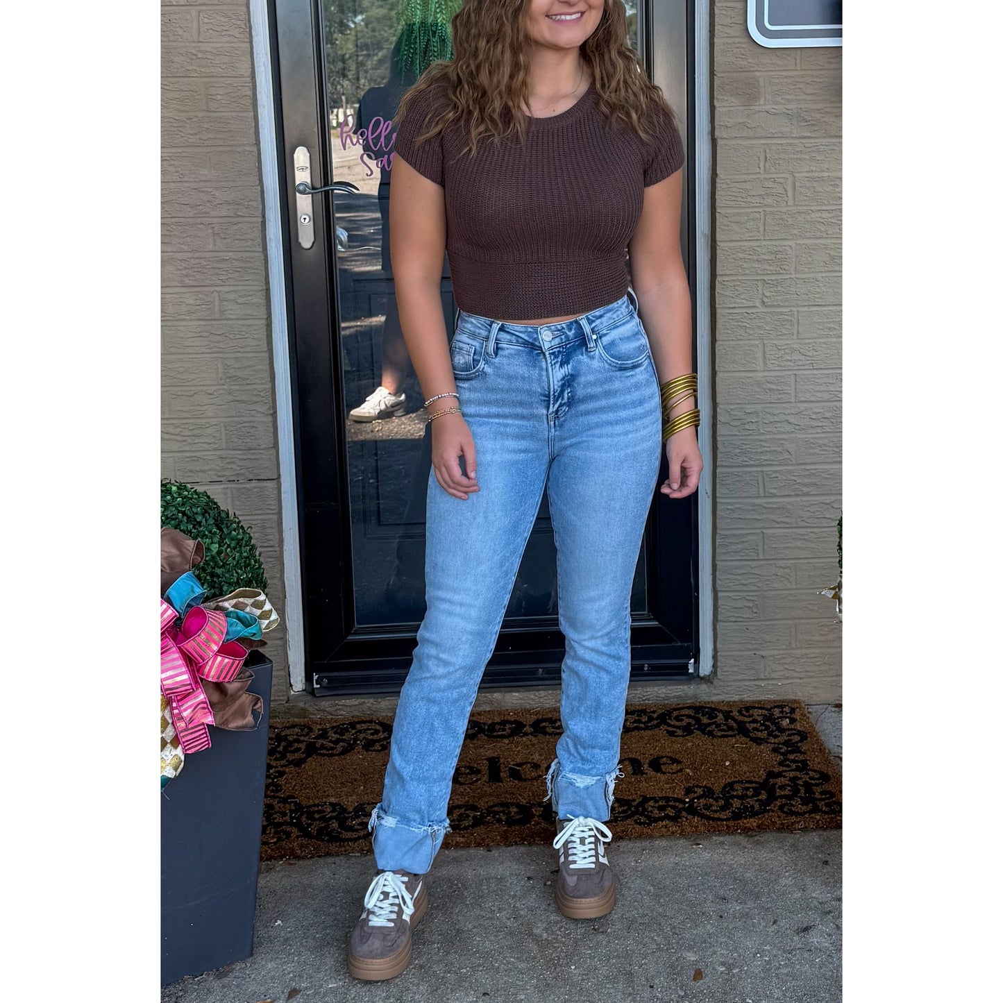 Lauren Knit Top, Chocolate