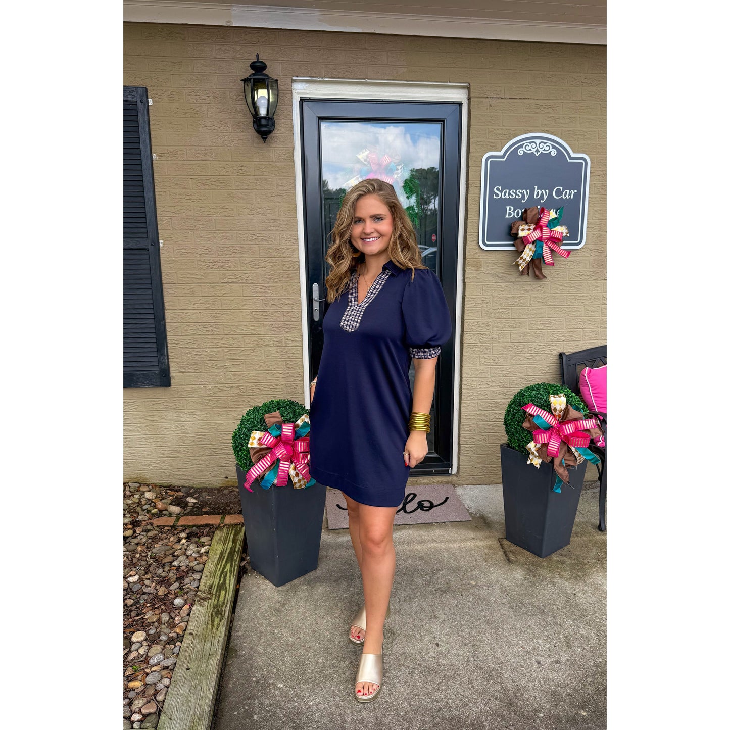Lydia Mini Dress, Navy