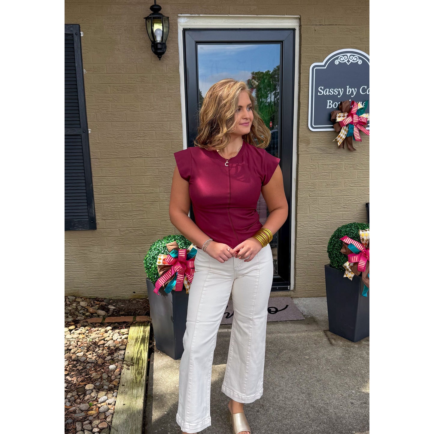Miranda Top, Burgundy