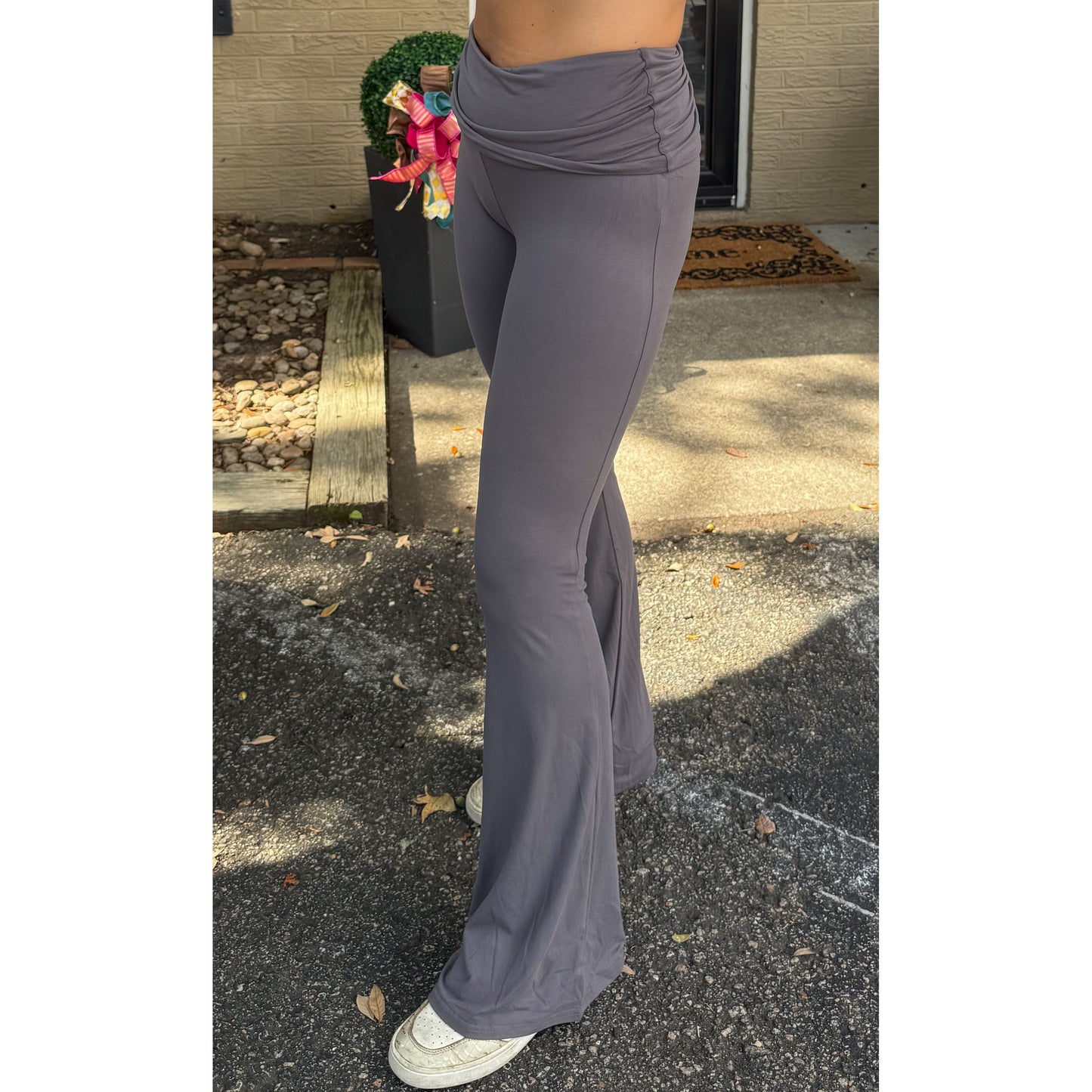 Cameron Flare Yoga Pants, Grey