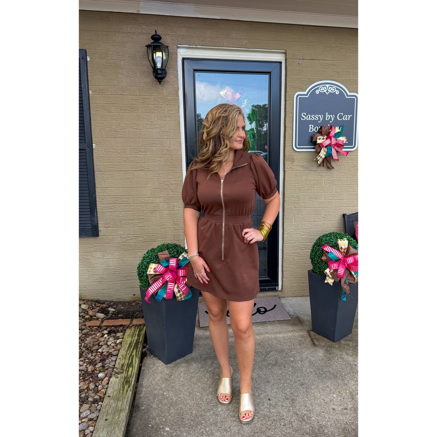 Addie Lounge Dress, Espresso