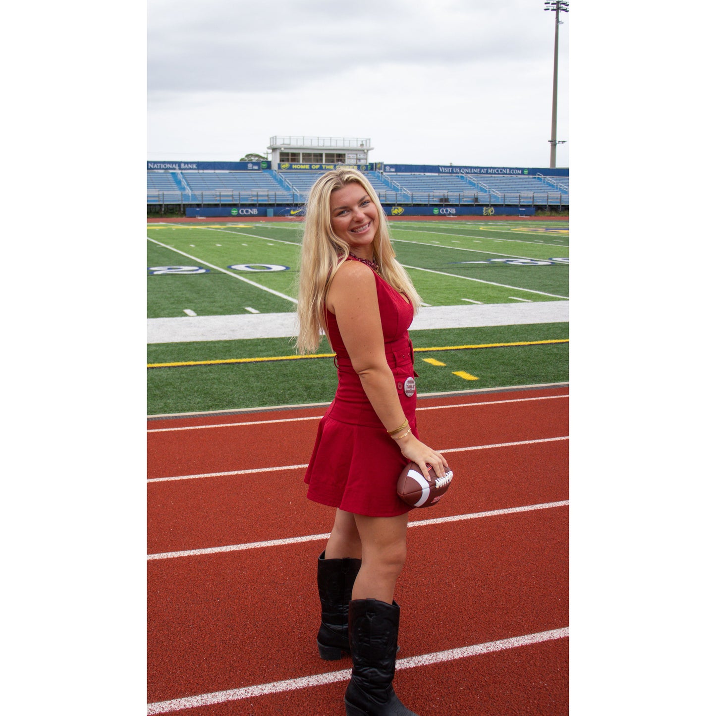 Peyton Denim Dress, Garnet