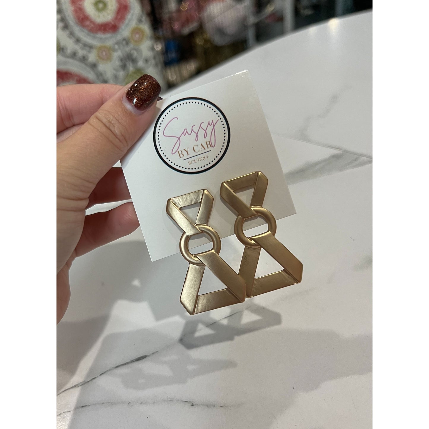 Gold Detailed Earrings