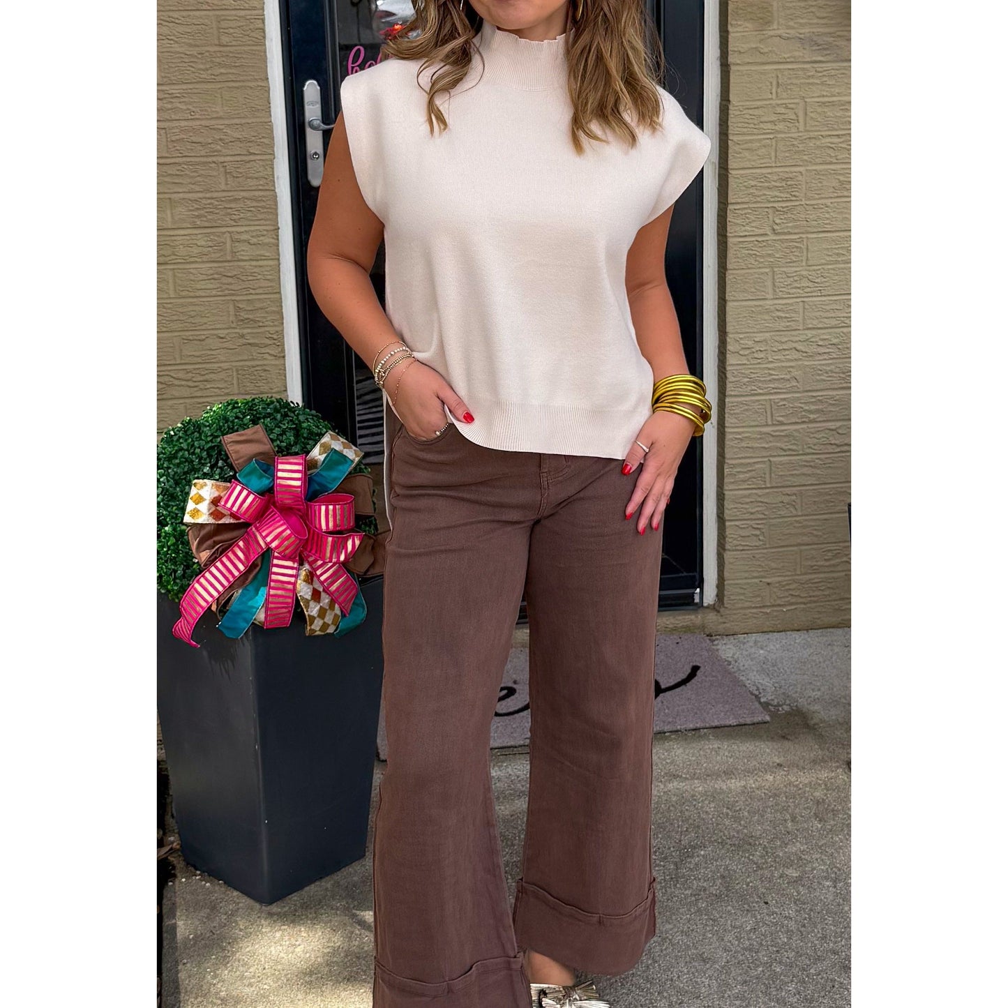 Brylee Top, Oatmeal