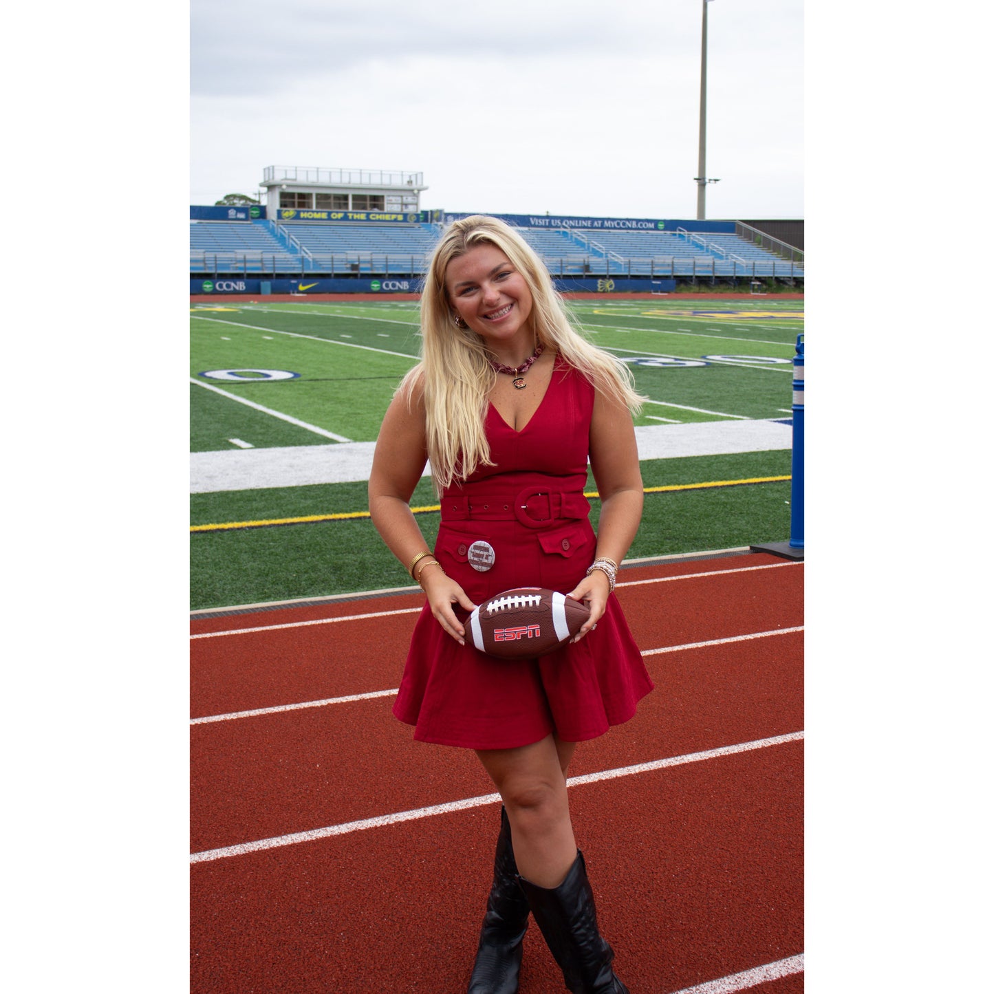 Peyton Denim Dress, Garnet