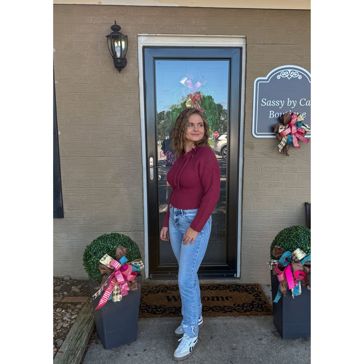 Carmen Sweater, Berry