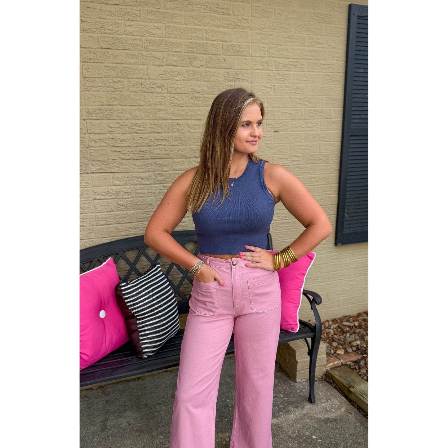 Grace Tank Top, Navy