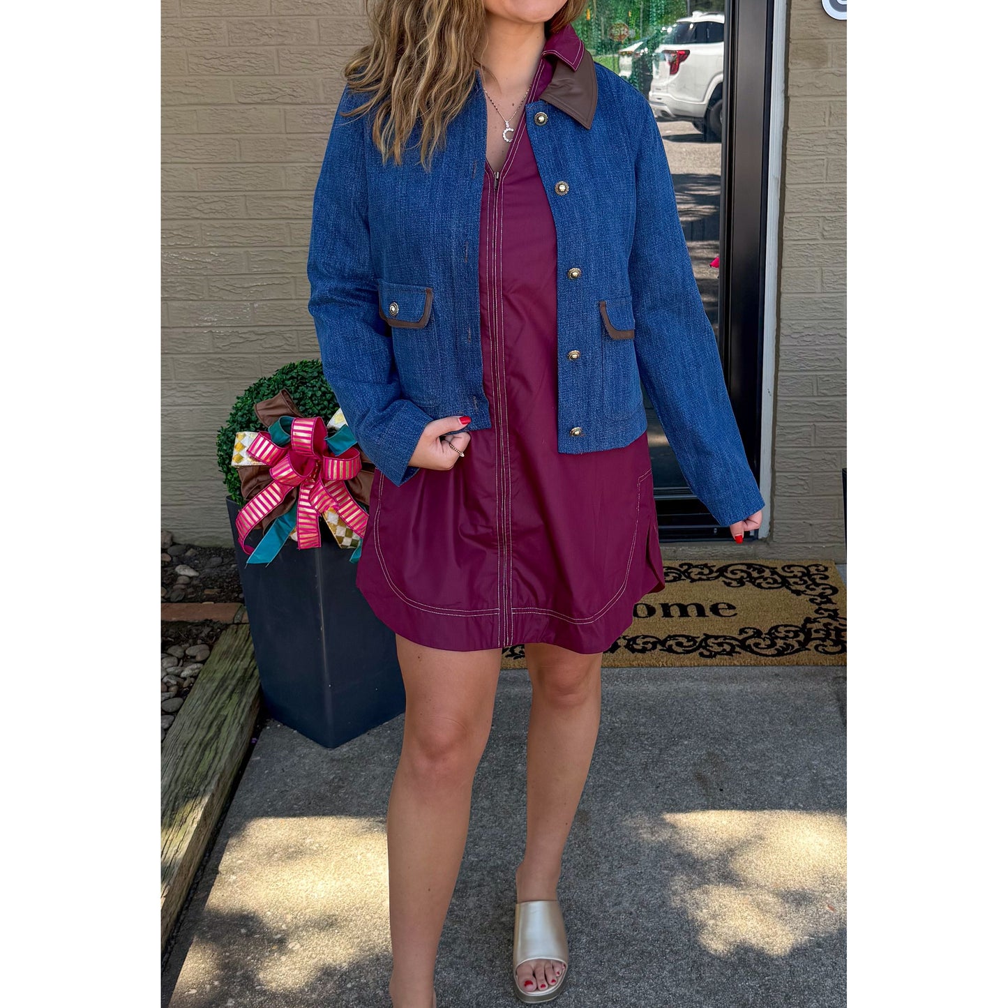 Margot Denim Jacket, Dark Wash