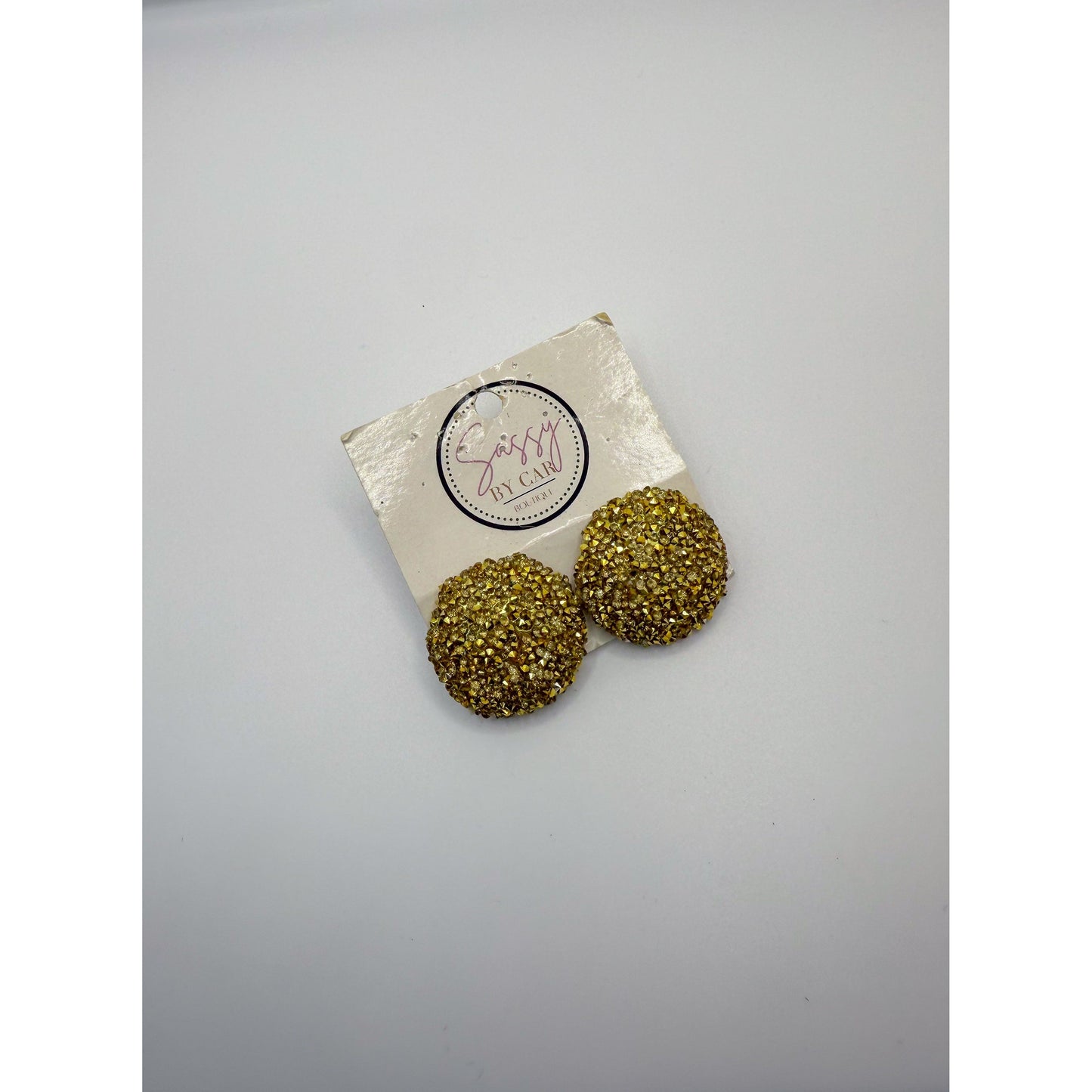Gold Beaded Earrings