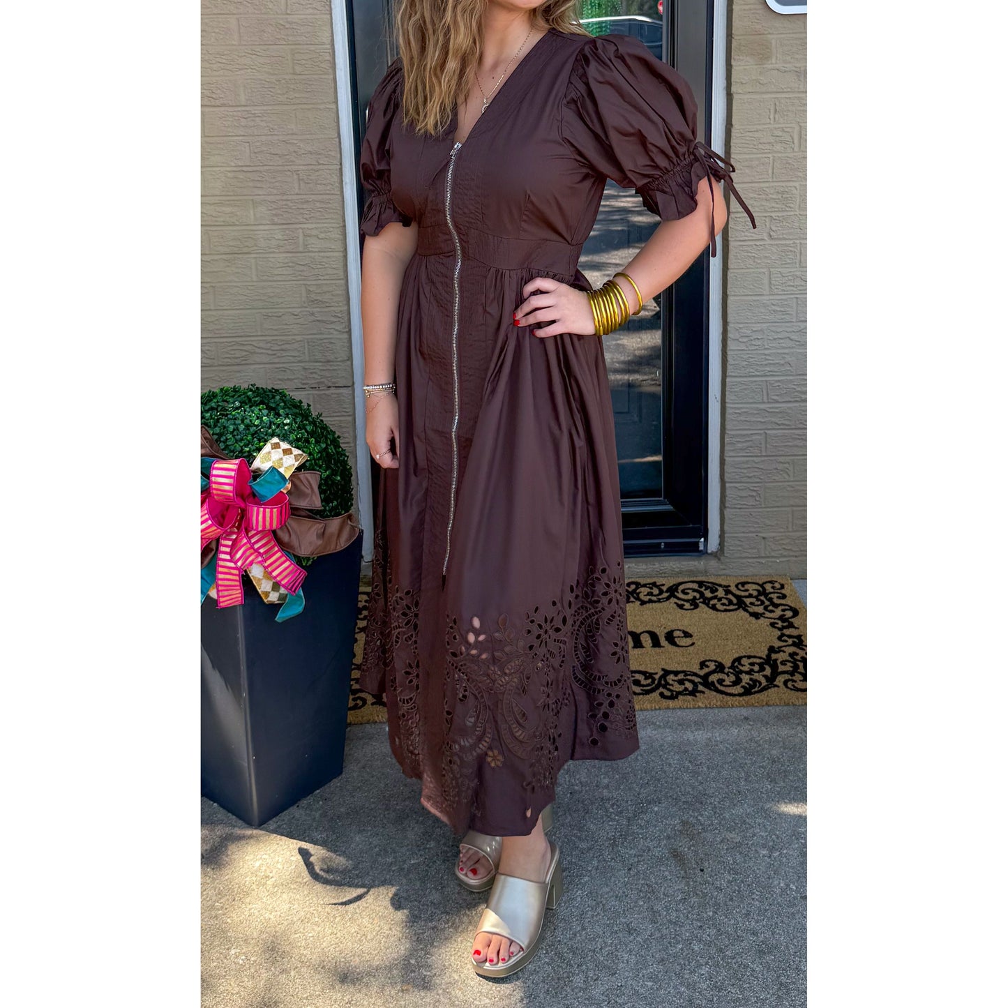 Kinsley Midi Dress, Chocolate