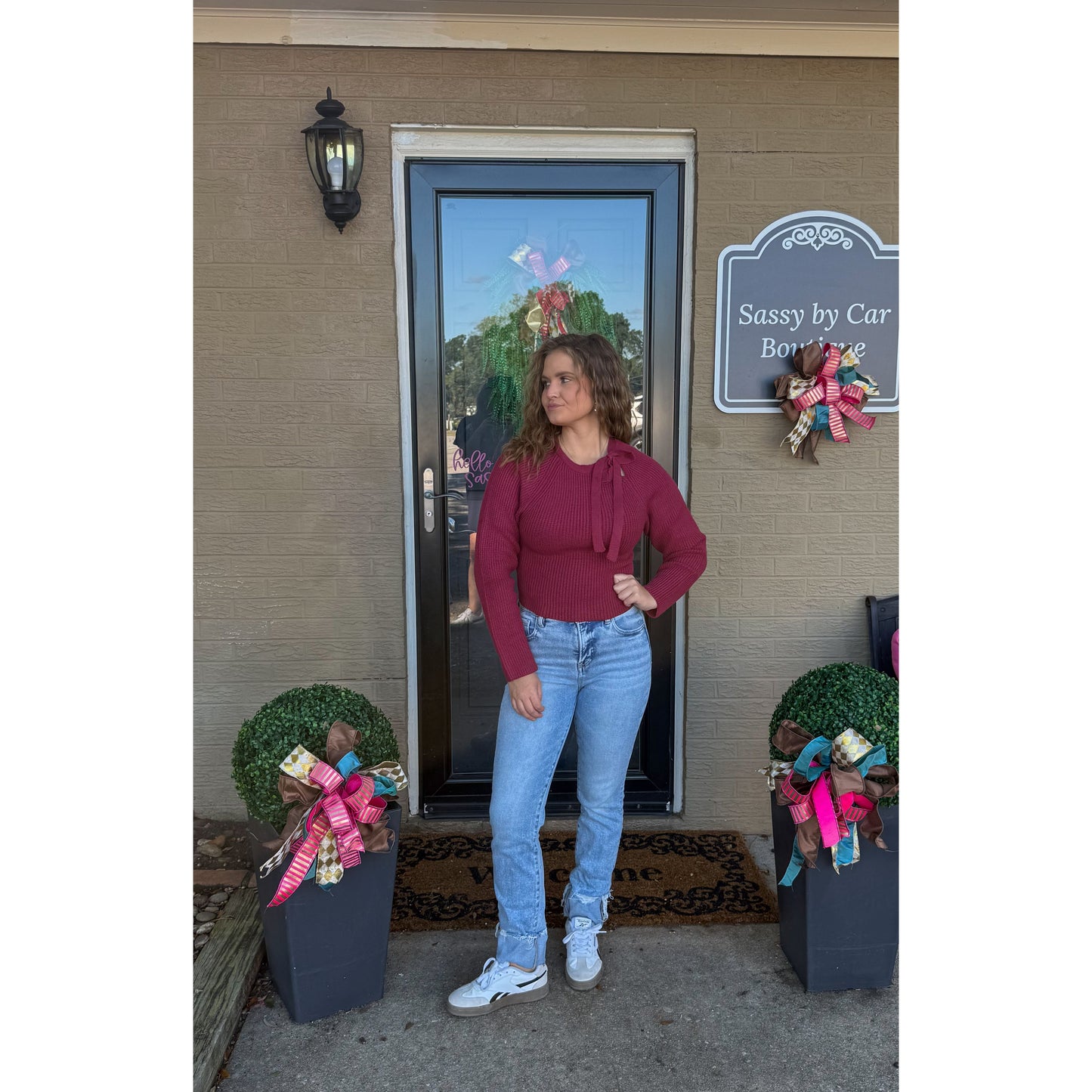 Carmen Sweater, Berry