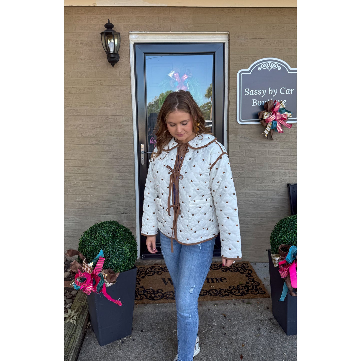 Polka Dot Quilt Jacket