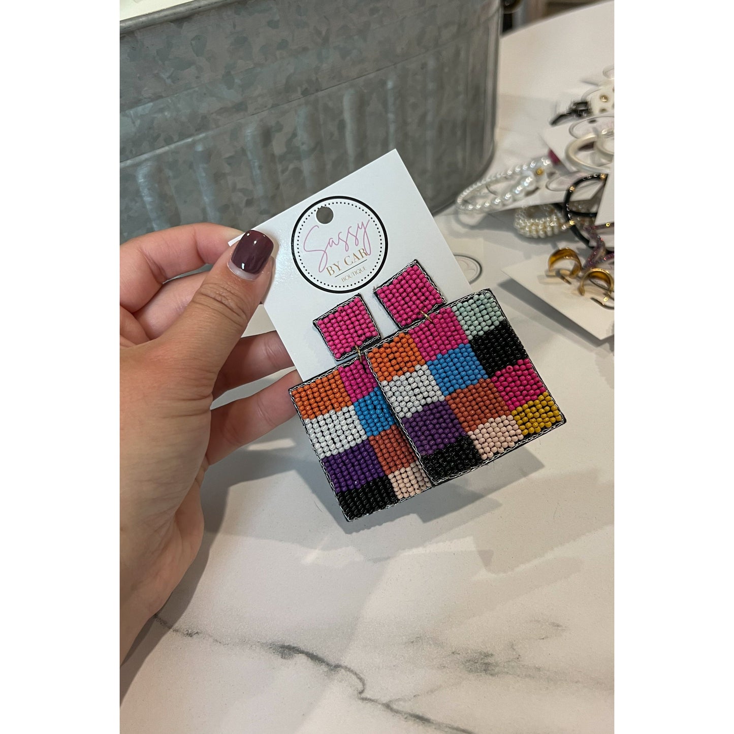Multi Beaded Earrings