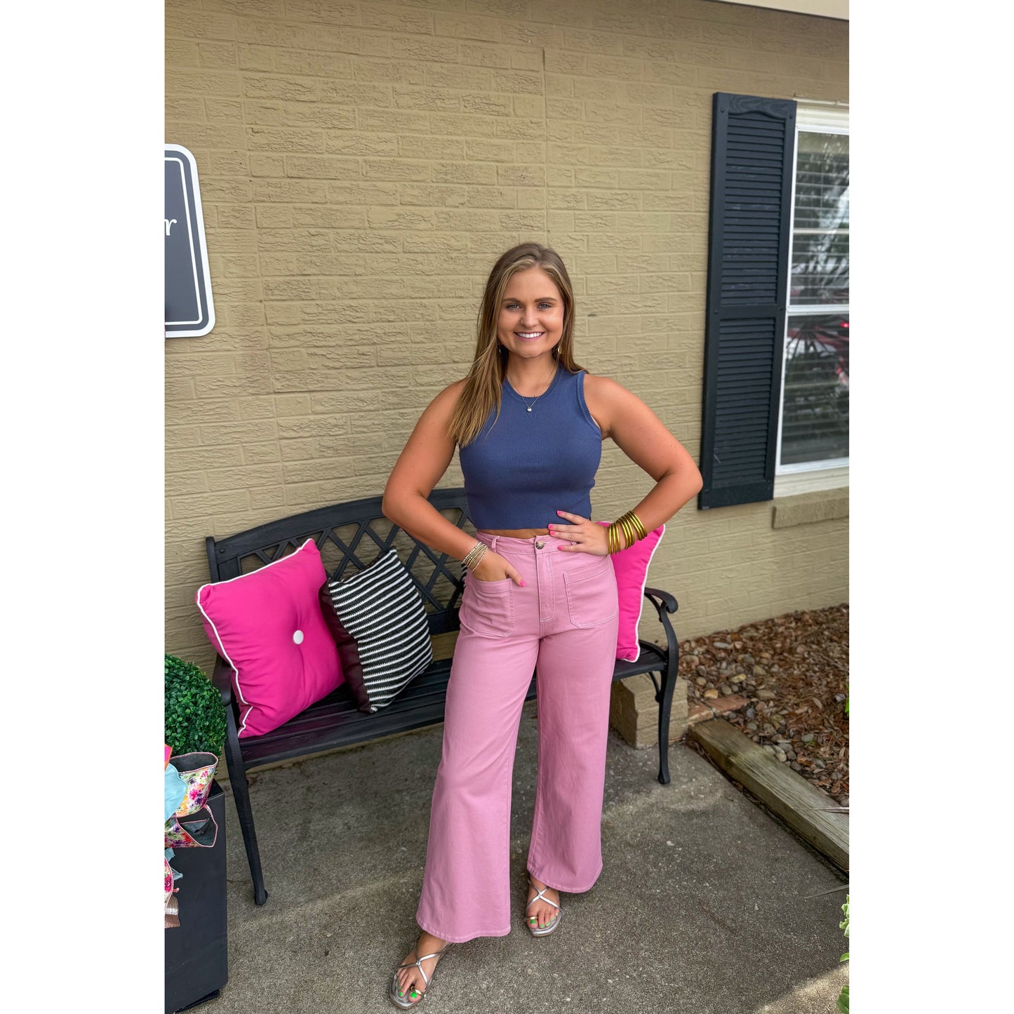 Grace Tank Top, Navy