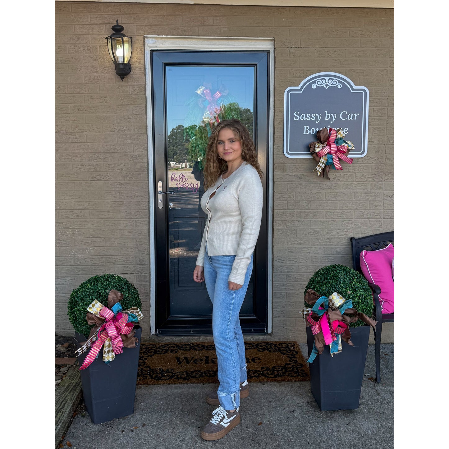 Cherry Tini Cardigan, Cream