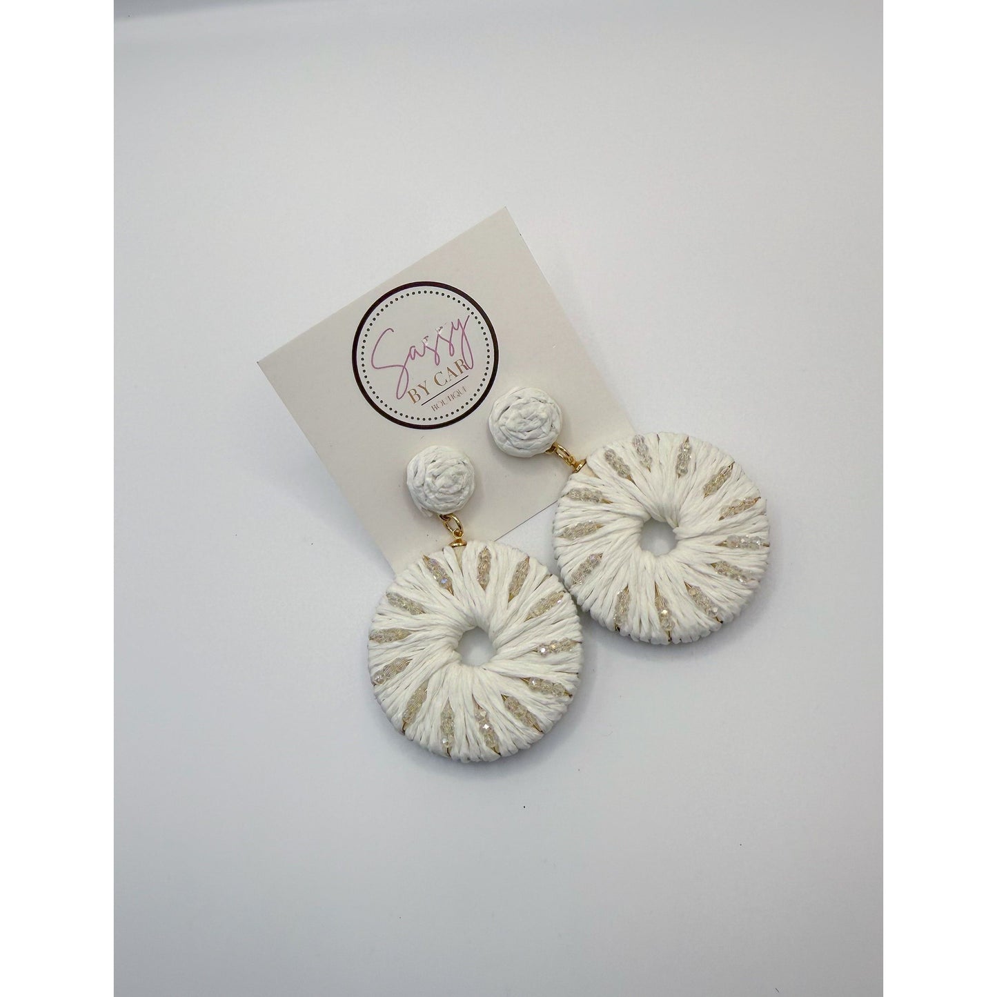 White Detail Earrings