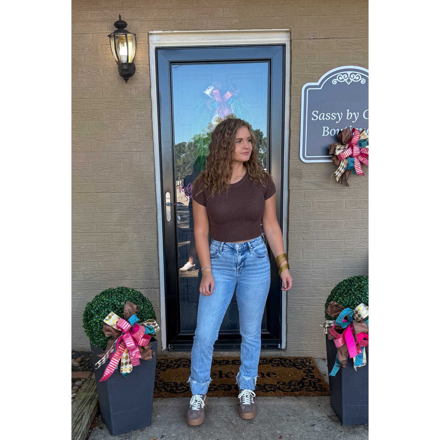 Lauren Knit Top, Chocolate