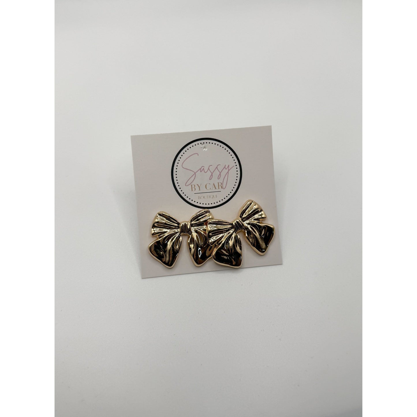 Benny Bow Earrings, Gold