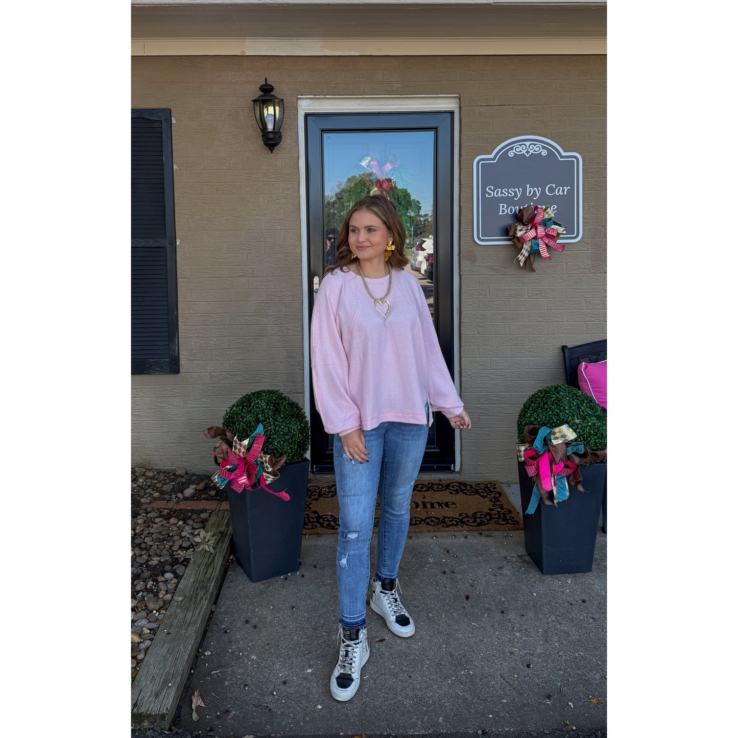 Oversized Pink Lightweight Top