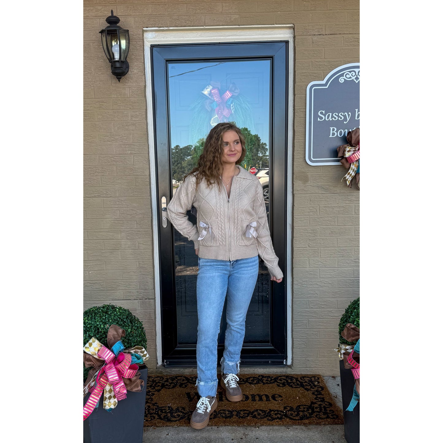 Hayden Knit Jacket, Taupe