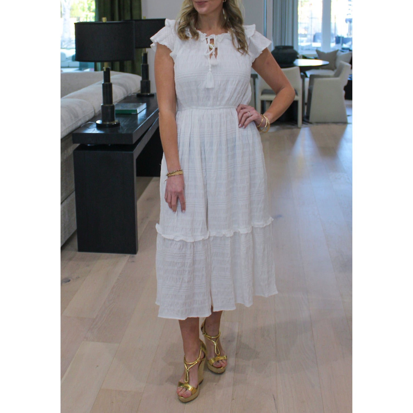 Adalynn Midi Dress, Ivory