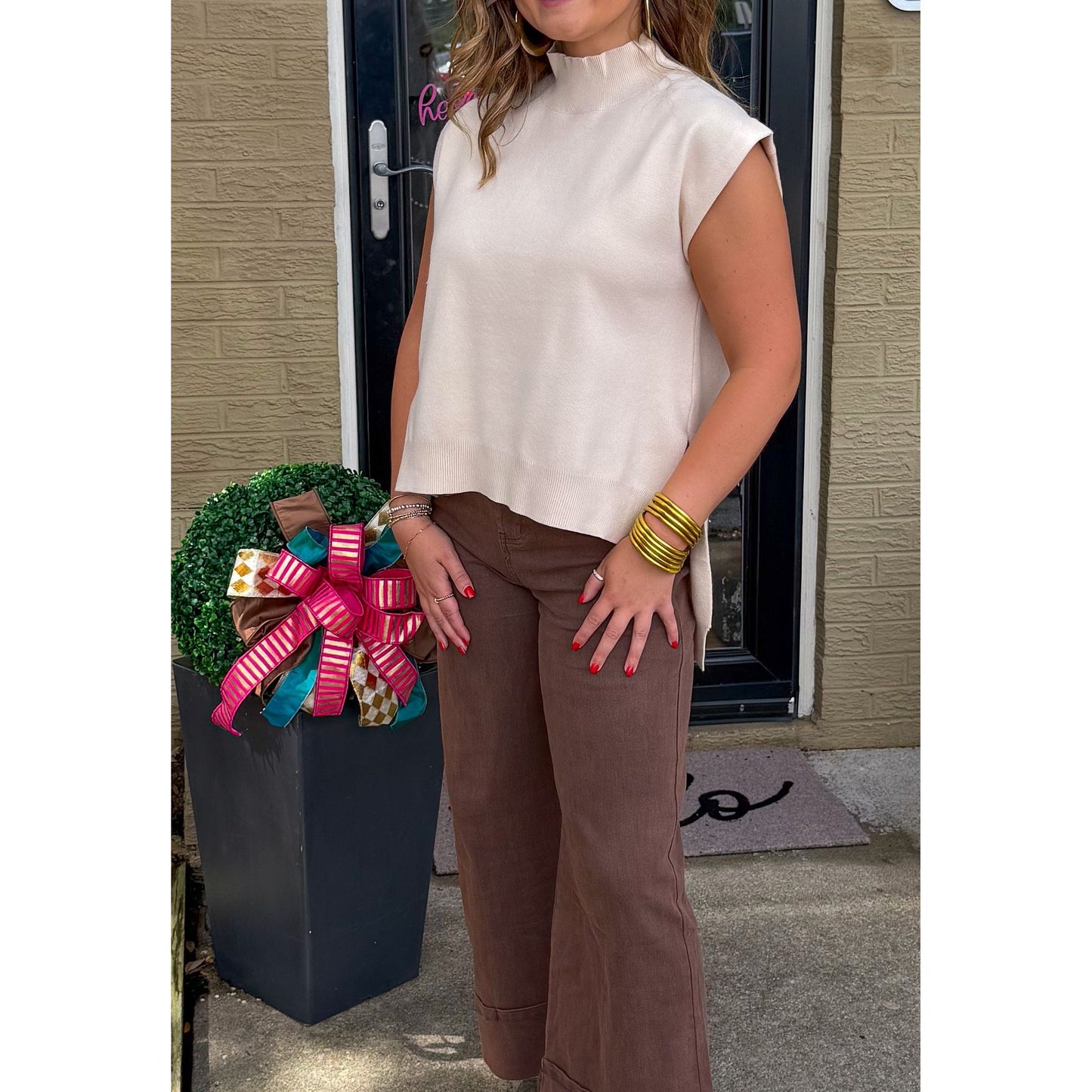 Brylee Top, Oatmeal