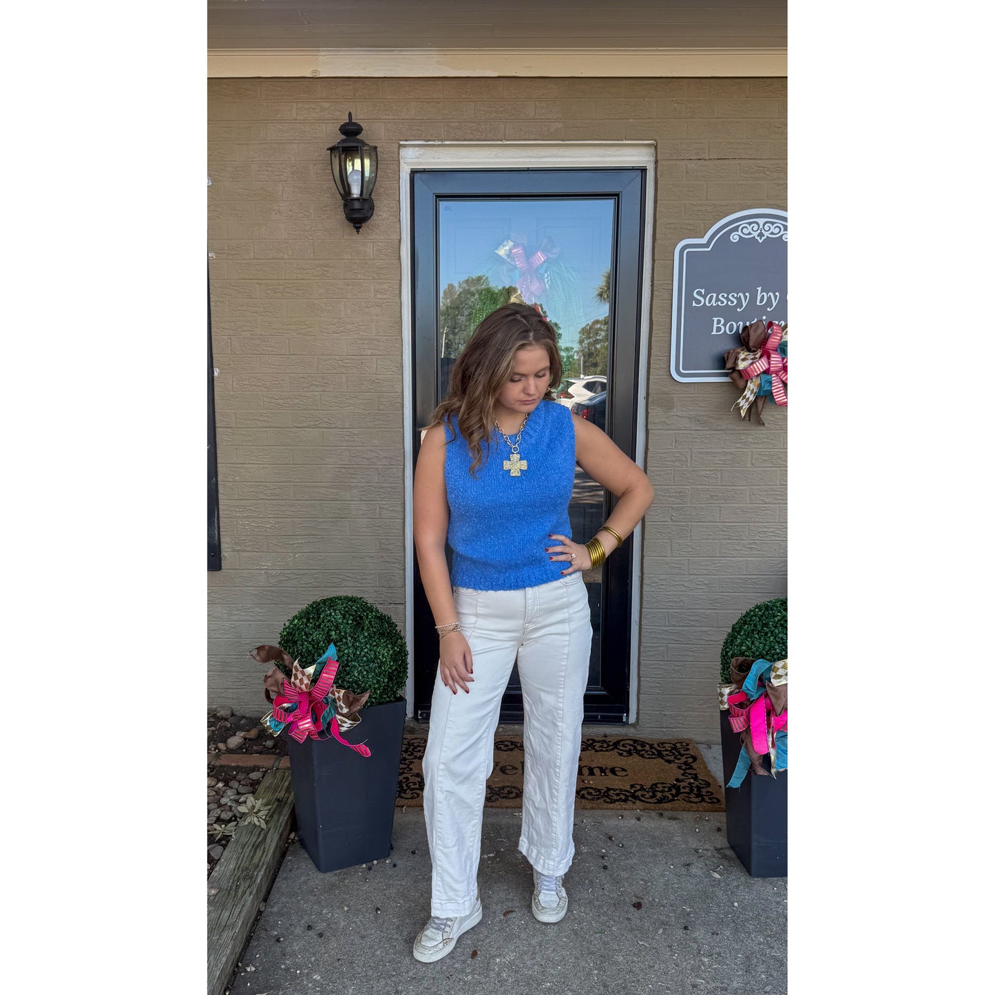 Dolphin Blue Sweater Vest