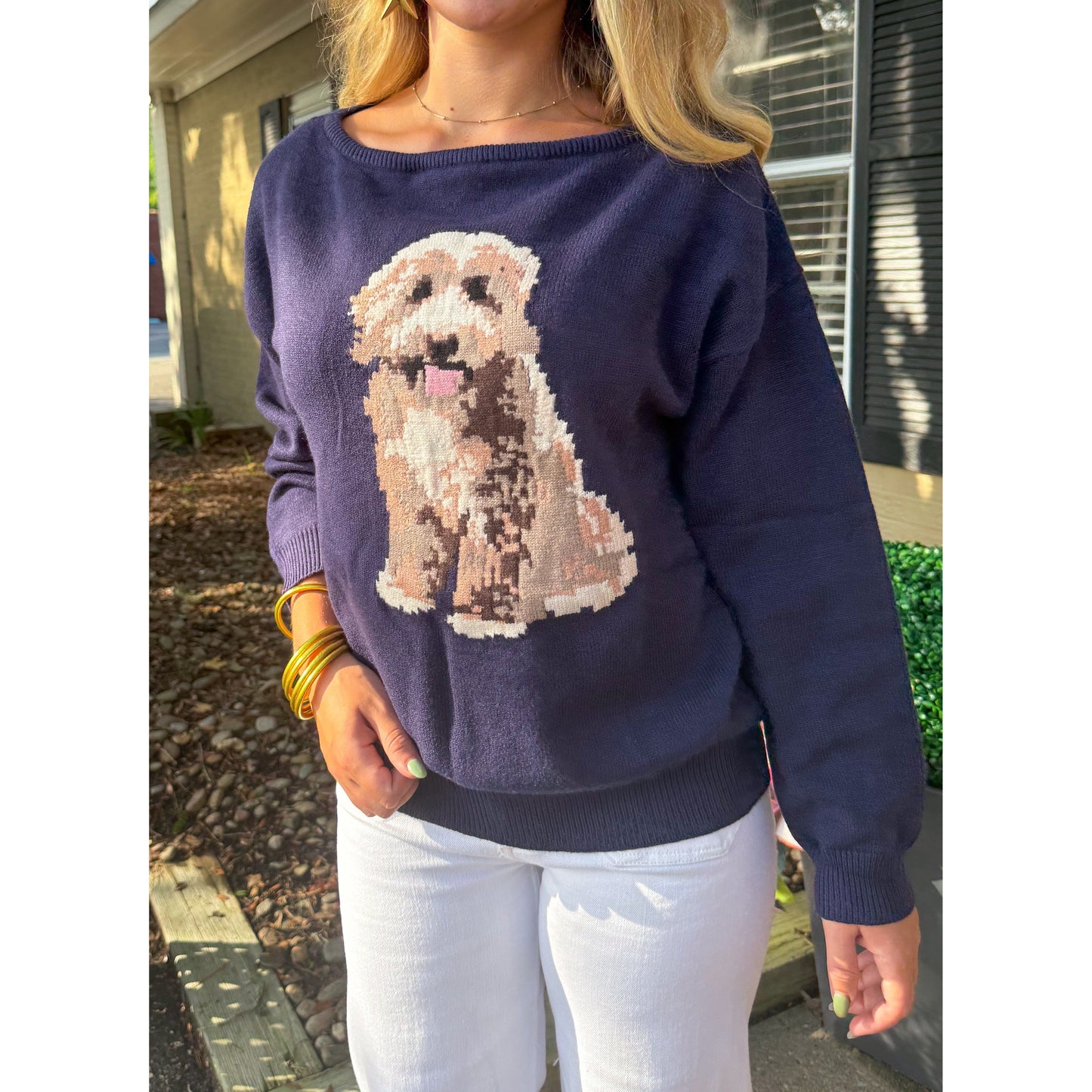 Doodle Sweater, Navy