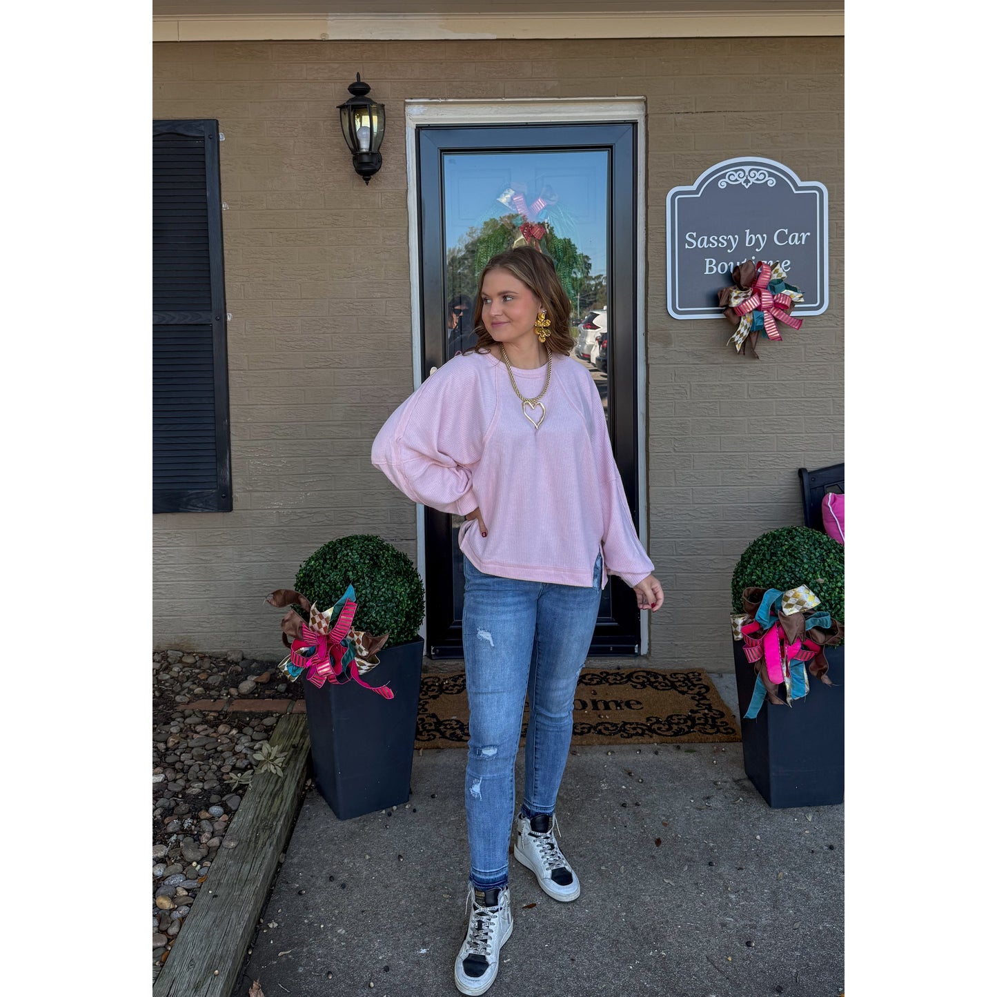 Oversized Pink Lightweight Top