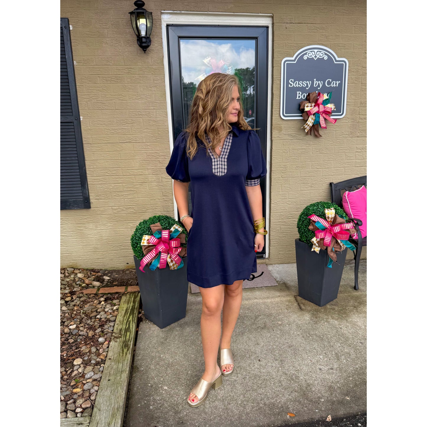 Lydia Mini Dress, Navy