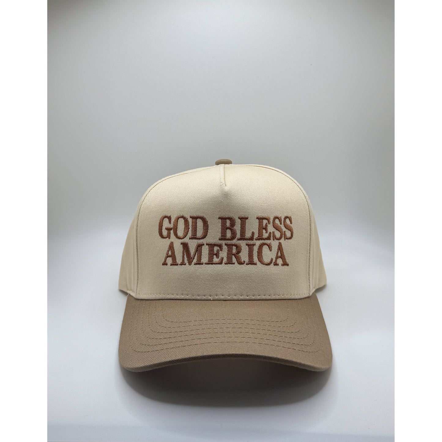 God Bless America Canvas Hat, Two-Tone