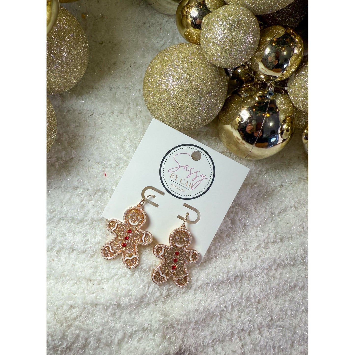 Gingerbread Man Dangle Earrings
