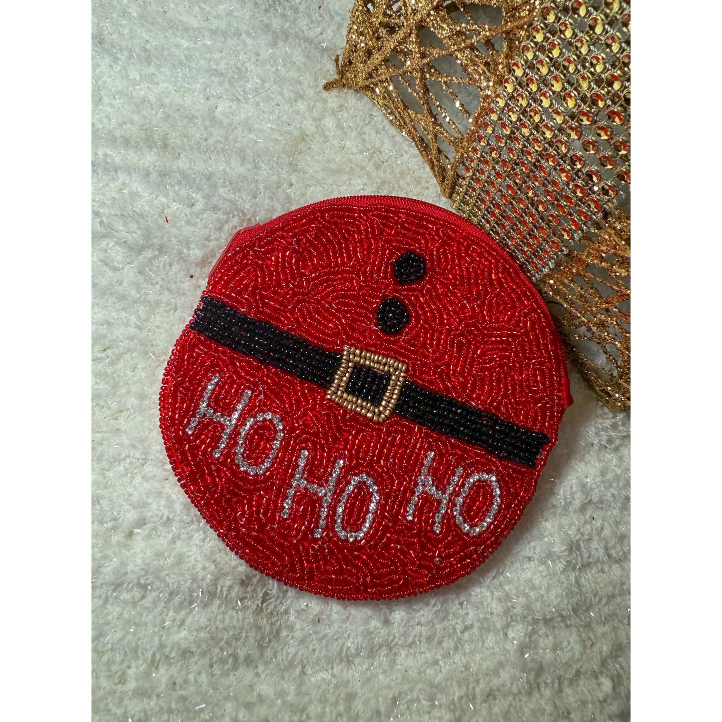 Hohoho Beaded Coin Purse