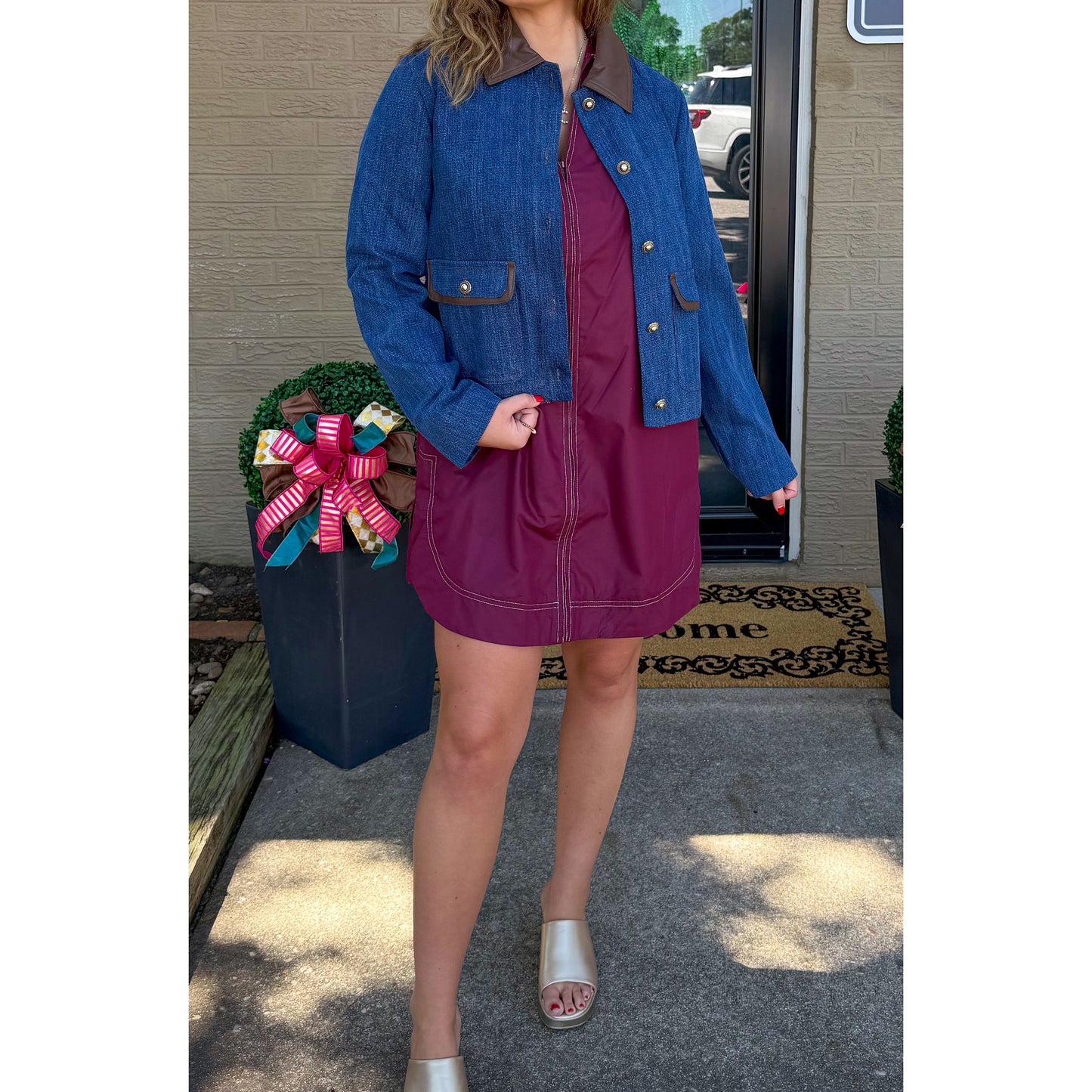 Margot Denim Jacket, Dark Wash