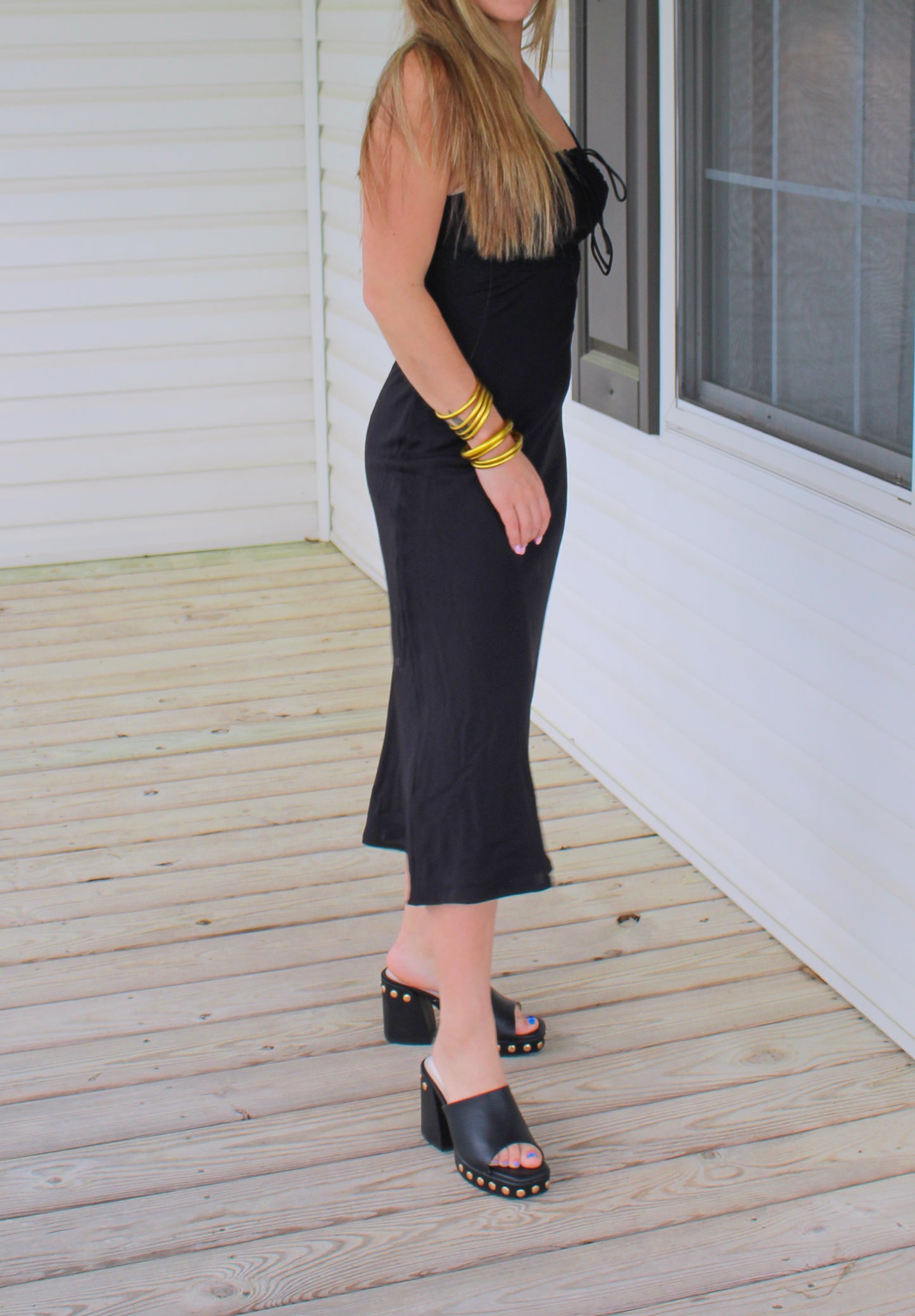 Haley Midi Dress, Black