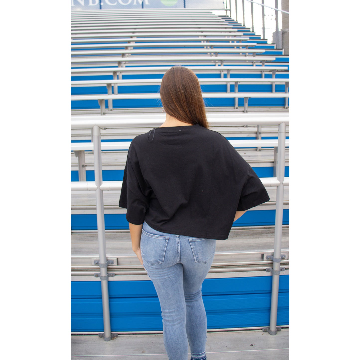 Touchdown Graphic Top, Black Multi