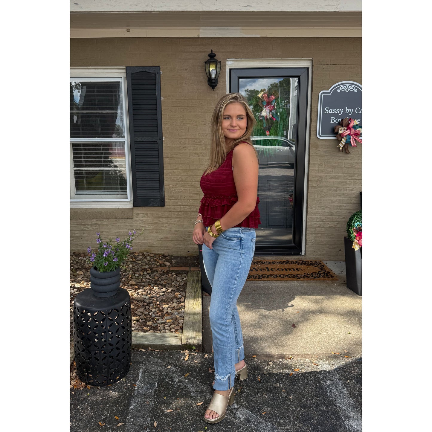 Danna Top, Burgundy