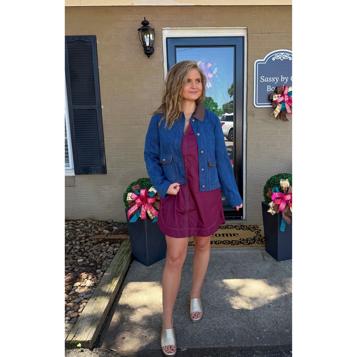Margot Denim Jacket, Dark Wash
