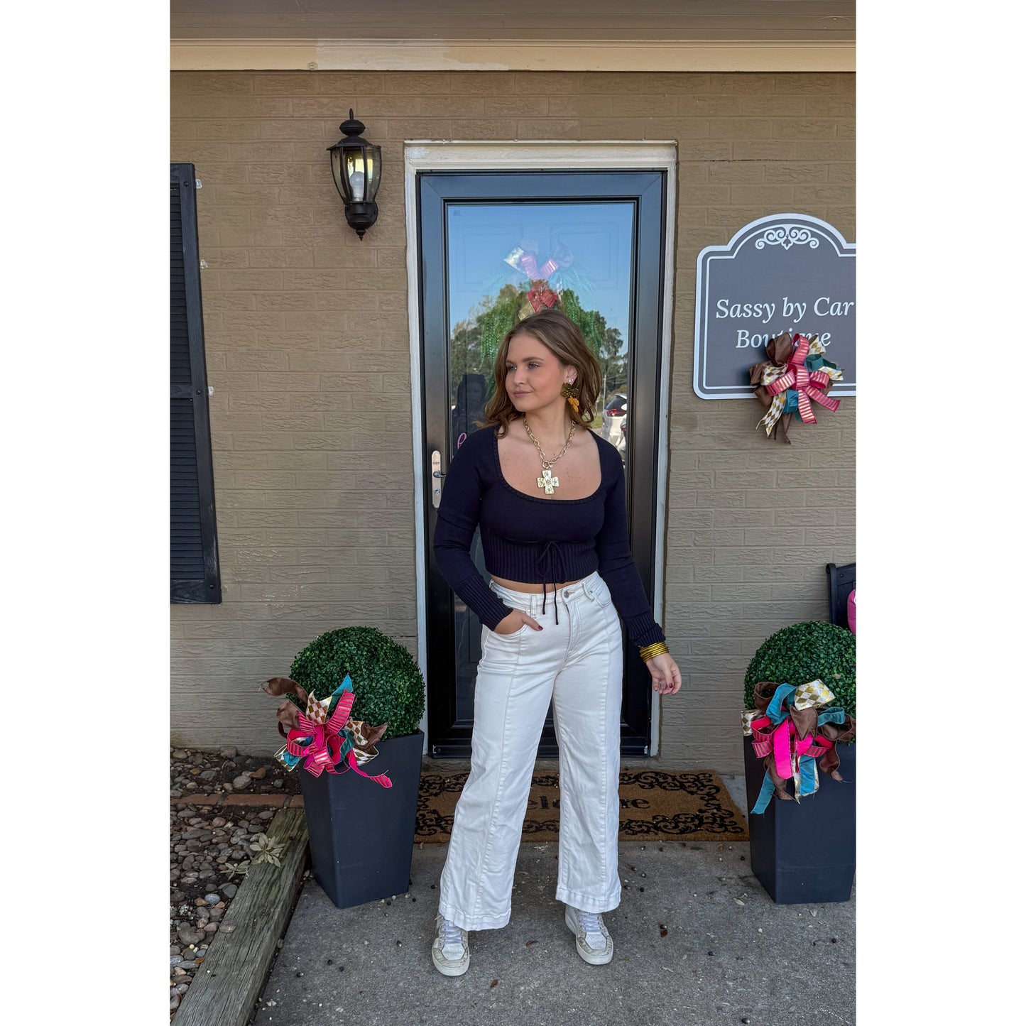 Midnight Navy Crop Top
