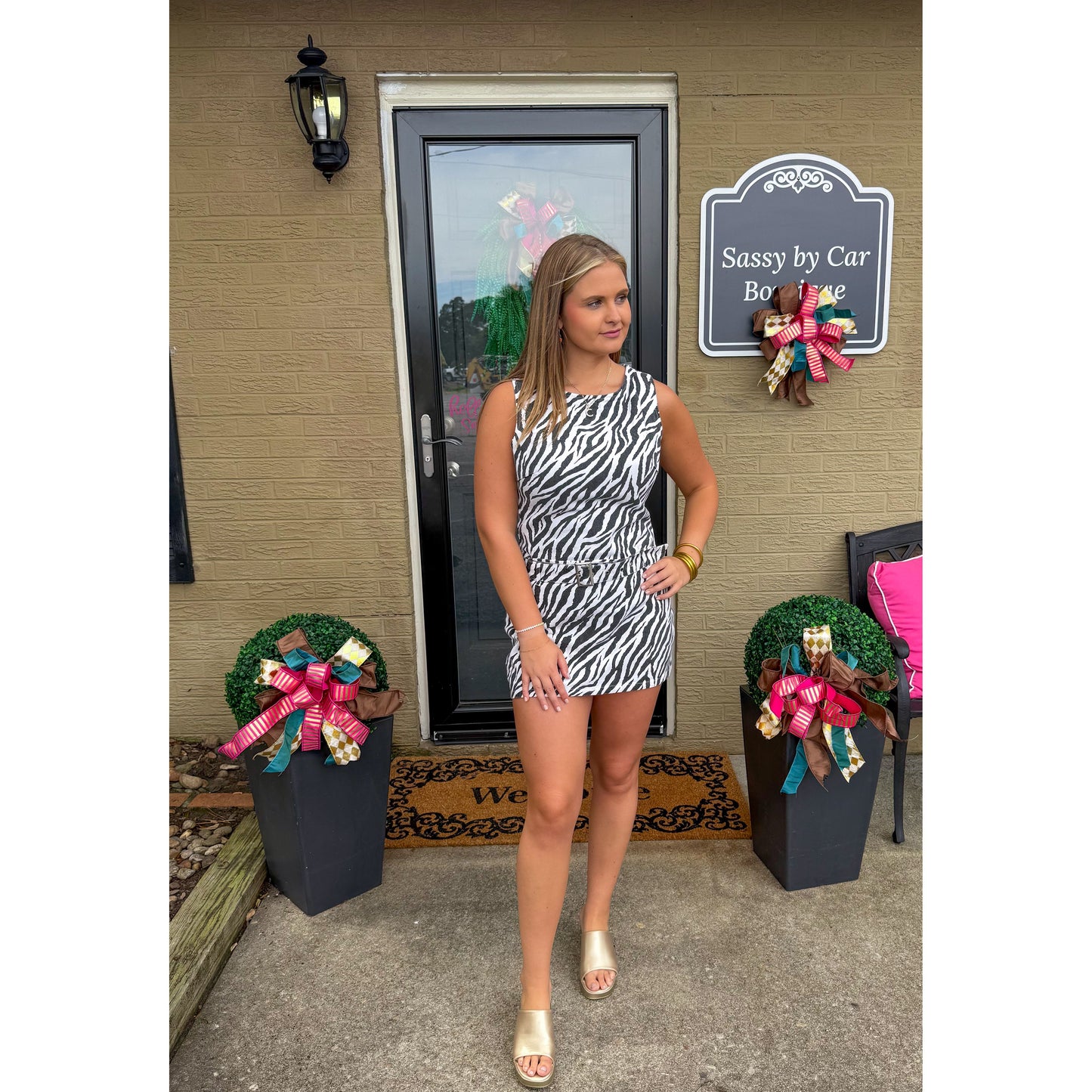Zebra Two Piece Set, Black/White